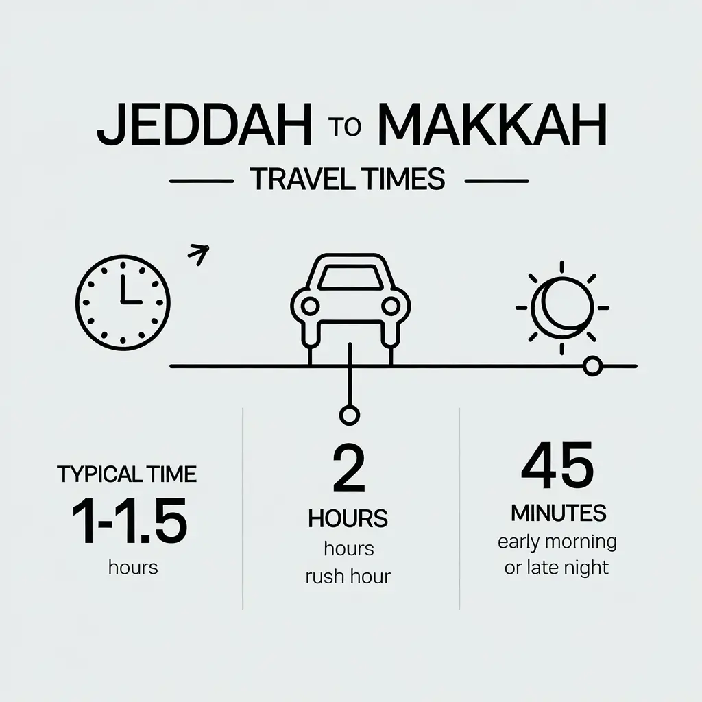 Jeddah to Makkah Taxi Time