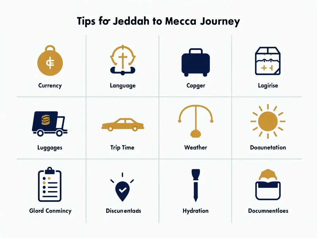 Tips for a Smooth jeddah to mecca taxi Journey